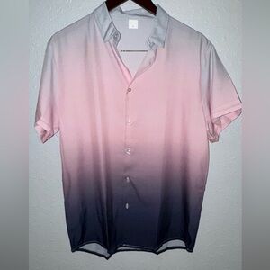 Gradient Pink and Gray Men's Shirt